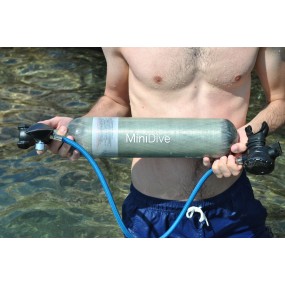 2 Mini Dive Carbon Max 2 L (122 cu in) + Compressor + 2 Harnesses