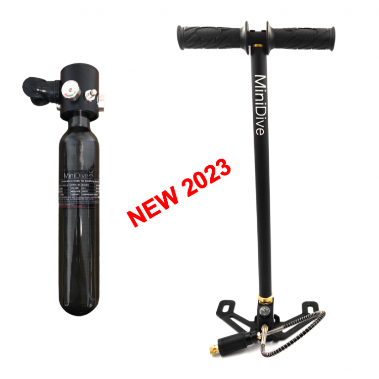 Mini Dive Air+ (0.5 L / 30 cu in) + Hand Pump •REF•